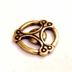 [08 RVT-Ring Rus .fa.me.me.si] Wikinger-Riemenverteiler der Rus – Replik nach einem Fund aus Smolensk, 10. Jh. (messingfarben, silber)