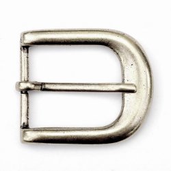 [09 No-S 3:D.fa.me] Klassische Gürtelschnalle in D-Form – für 3 cm breite Wechselgürtel (messingfarben)