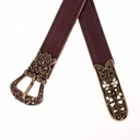 Wikinger Leder Gürtel Birka mit Riemenende 2,0 cm