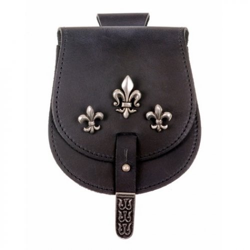 [01 T-KL Fleur.br] Tarsoly-Tasche - klein / Fleur de Lys (braun)