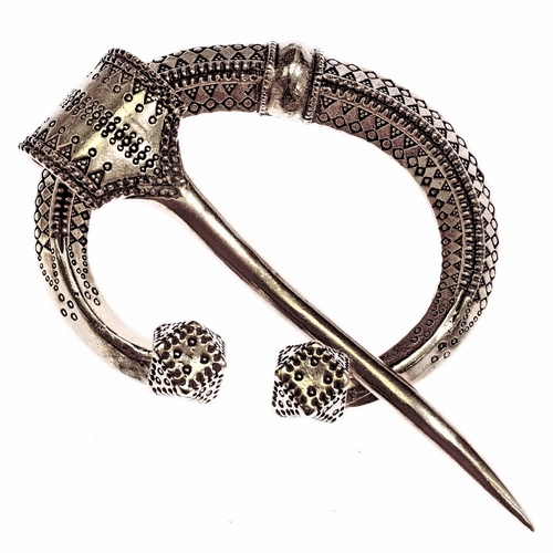 [07 Fib Klint.ma.br] Replik einer Ringfibel Polyederfibel Klintegarda (Bronze)