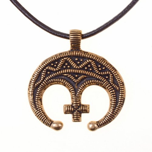 [0 Lunula C.b] Lunula-Amulett "Kreuz" (Bronze)