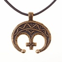 Lunula-Amulett "Kreuz"  - Accessoire, Schmuck für Mittelalter, LARP und Alltag