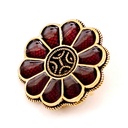 Alamannische Rosettenfibel Fibel mit Glaseinlagen Replik Bronze