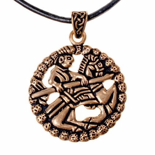 [0 AM Gok.b] Amulett "Gokstad"  - Accessoire, Schmuck für Mittelalter, LARP und Alltag (Bronze)