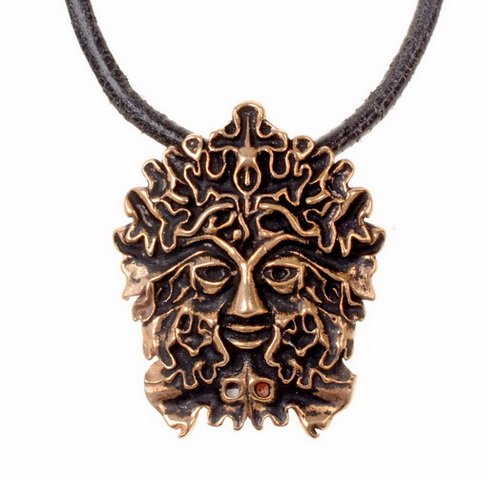 Amulett "Grüner Mann"  - Accessoire, Schmuck für Mittelalter, LARP und Alltag