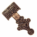 Angelsächsiche Breitkopf-Fibel Isle of Wight Replik Bronze