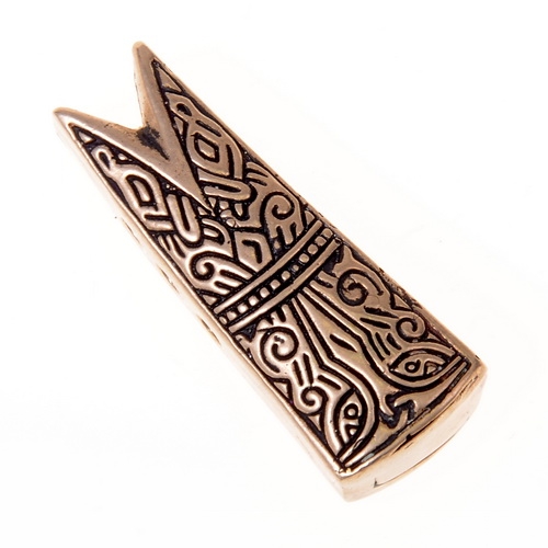 [0 Fi-Huelse 2.ma.br] Anhänger Fischkopfhülse von Gotland - Bronze Anhänger Replik (Bronze)