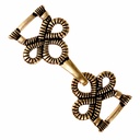 Authentischer "Tudor" Renaissance-Gewandhaken - In Schmuckbronze und Echt versilbert