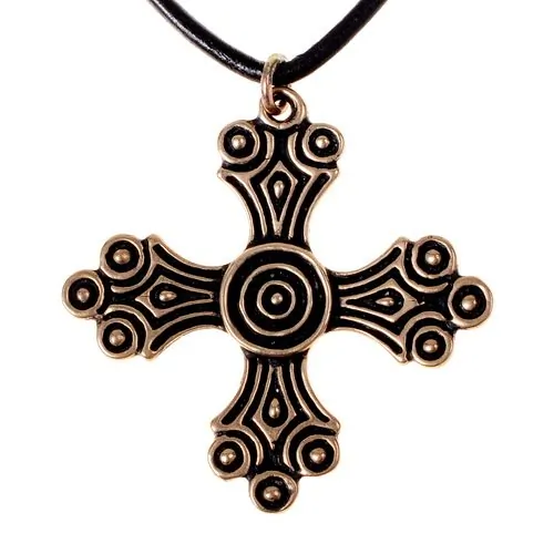 Bronze Anhänger 'Rus-Kreuz' - Accessoire, Schmuck für Mittelalter, LARP und Alltag