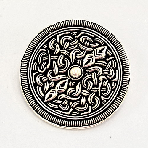 [07 Br SuHo.b] Brosche Sutton Hoo Replik nach einem Zaumzeug Bronze - Accessoire für Historische Gewandungen, Reenactment und Liverollenspiel (Bronze)
