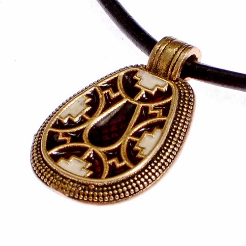 [0 Cloi-Kent.b] Cloisonné Amulett der Merowingerzeit (Bronze)