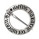Fürspange mit Schriftzug Replik Bronze