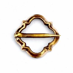 [07 Fue Eva.b] Fürspange Fürspan der Eva zu Reims - Accessoire für Historische Gewandungen, Reenactment und Liverollenspiel (Bronze)