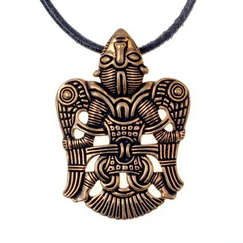 [0 WingMan.b] Geflügelter Mann von Uppakra Amulett Bronze  - Replik Nachbildung nach Originalfund (Bronze)