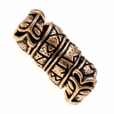 Haarperle Bartperle 'Runen''  Bronze oder Bronze versilbert Bartschmuck Schmuck