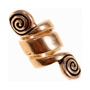 Haarperle Bartperle 'Spirale''  Bronze oder Bronze versilbert Bartschmuck Schmuck