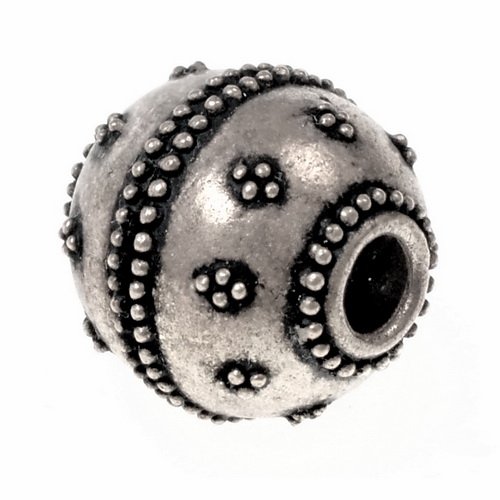 Haarperle Bartperle B10 "Wikinger" Bronze oder Bronze versilbert Bartschmuck Schmuck
