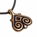 Herzförmiger Wikinger-Anhänger - Accessoire, Schmuck für Mittelalter, LARP und Alltag