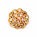 Keltische Brosche mit Knotenflechtwerk 5 cm - Accessoire für Mittelalter Gewandung, Historisches Reenactment und Fantasy Larp