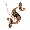 Keltische Seepferdchen Fibel versilbert