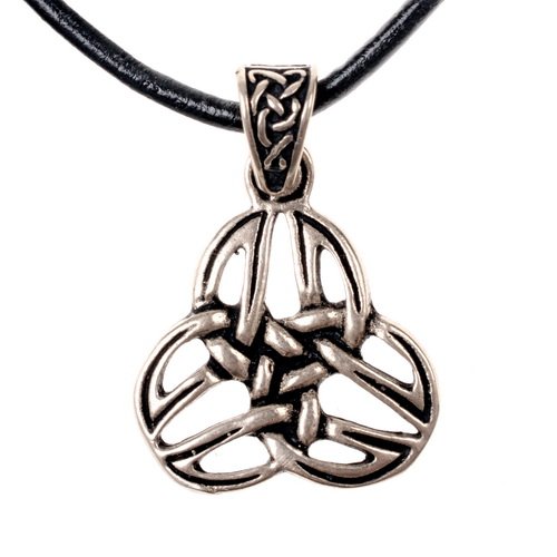 [0 Anh Triade.b] Keltischer Anhänger 'Triade' - Accessoire, Schmuck für Mittelalter, LARP und Alltag (Bronze)