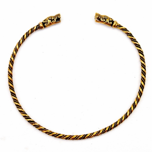 Wikinger Torques mit Drachenköpfen Bronze - 