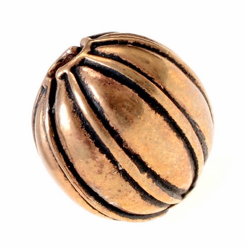 Wikinger Perle Nr. P10  Granulationstechnik Bronze oder Bronze versilbert