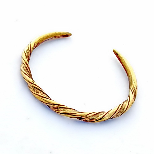 Wikinger Armreif tordiert Bronze - Accessoire für Historische Gewandungen, Reenactment und Liverollenspiel
