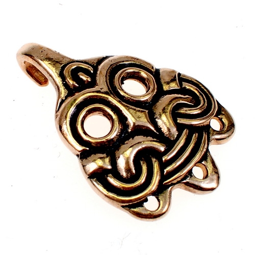 [06 LWH Birka-b] Wadenwickel-Haken Birka Paar - Bronze Anhänger Replik (Bronze)