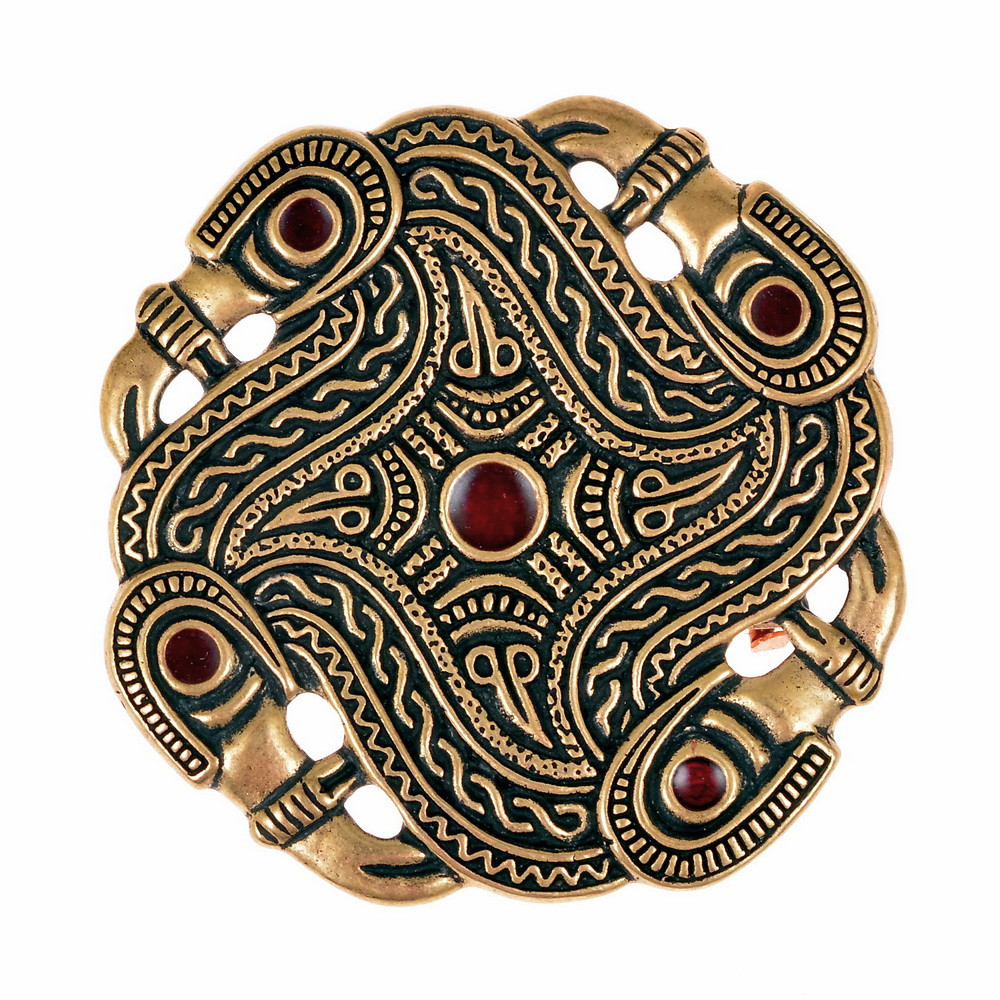 [07 Br Aschheim-b] Vogelwirbelfibel der Merowingerzeit (Bronze)