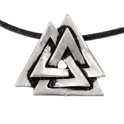 [0 Walknut.b] Valknut Amulet Bronze  - Replik Nachbildung nach Abbildungen (Bronze)