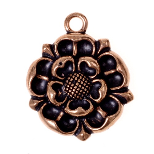 [0 Tudor Rose.ma.br] Tudor Rose Amulett Bronze  - Replik Nachbildung nach Originalfund (Bronze)