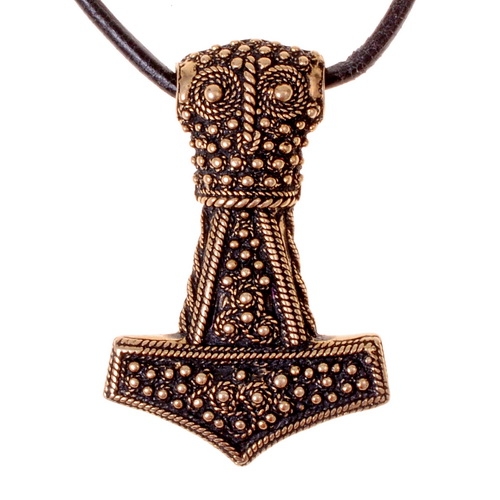 [0 TH Oeland.b] Thorshammer von Bredsättra - Bronze Anhänger Replik (Bronze)