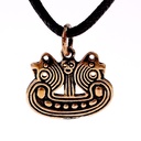 Schiff-Anhänger Bornholm klein Amulett Bronze  - Replik Nachbildung nach Originalfund