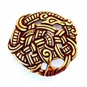 Scheibenfibel aus Skandinavien Urnesstil Bronzel