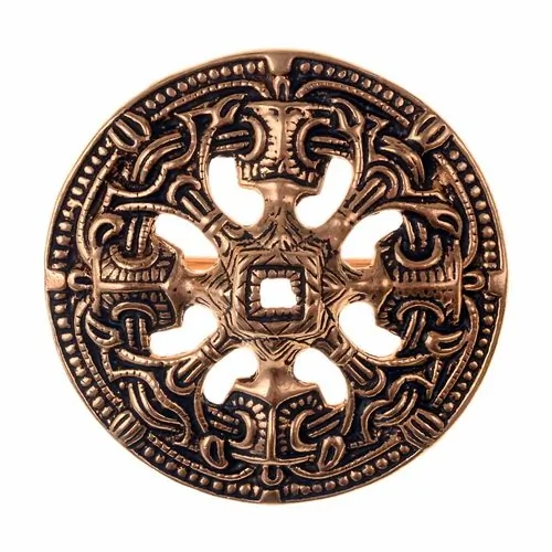 Scheibenfibel aus Norwegen im Borrestil Bronze