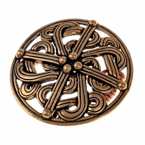 Scheibenfibel  im Borrestil Bronze