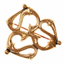 Römische Triquetra Fibel aus Bronze