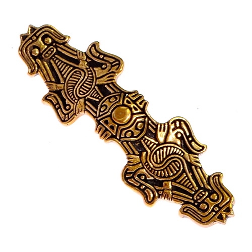 [07 Br Gleicharm.b] Replik einer Gleicharmfibel Wikinger Schmuck (Bronze)