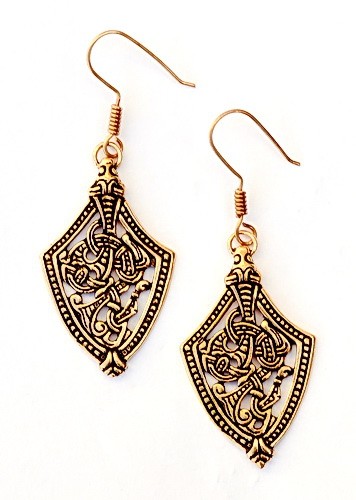 Paar Bronzeohrringe 'Ortband' - Accessoire, Schmuck für Mittelalter, LARP und Alltag