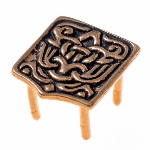 [08 ZN Orient Kl.ma.br] Orientalischer Wikinger-Beschlag - Bronze Wikinger Gürtelzubehör (Versilbert)