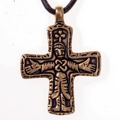 Kreuz Gotland Amulett Bronze  - Replik Nachbildung nach Originalfund