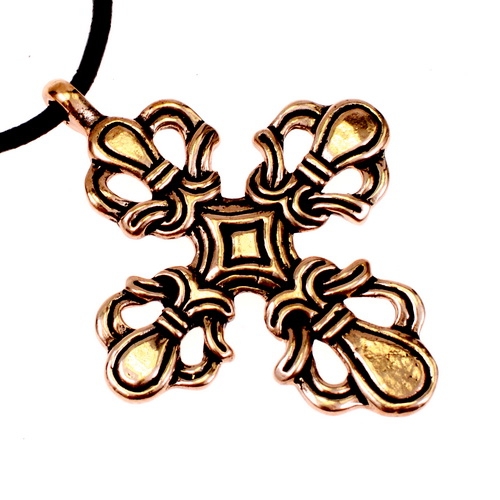 [0 Bonderup.b] Kreuz Bonderup Amulett Bronze  - Replik Nachbildung nach Originalfund (Bronze)