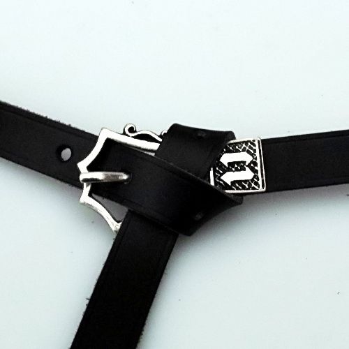 Spätmittelalter Ledergürtel 1,5 cm 1390 - 1420 - Accessoire für Mittelalter Reenactment, Larp & Fantasy Gewandung