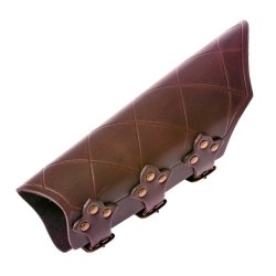 [3 Bracer-PR.kl.br] Armschützer - Schnallen / Prägung (braun, klein)