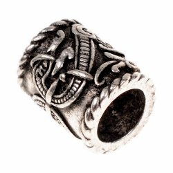 [07 ZaP Midgard-me] Bartperle "Midgardschlange" - 10 mm Loch (messing)