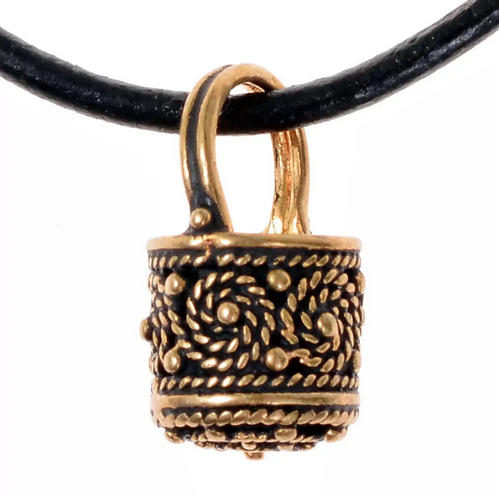 [0 Situla.b] Wikinger Ortband "Borre" - Bronze Anhänger Replik (Bronze)