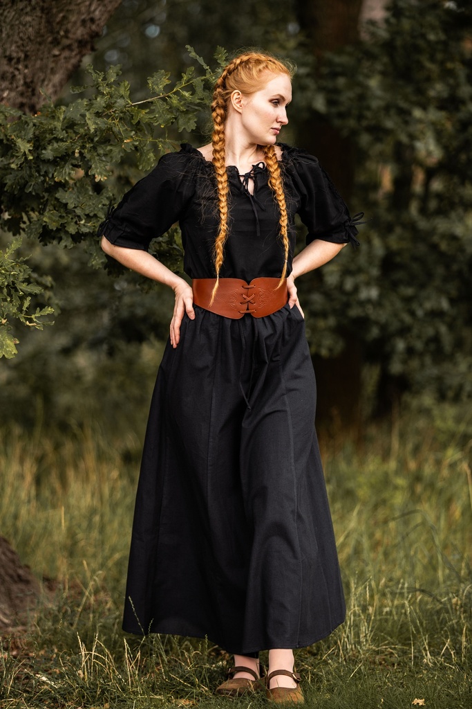 [4000s.gr.s/] Mittelalterrock "Dana" Schwarz (S/M)