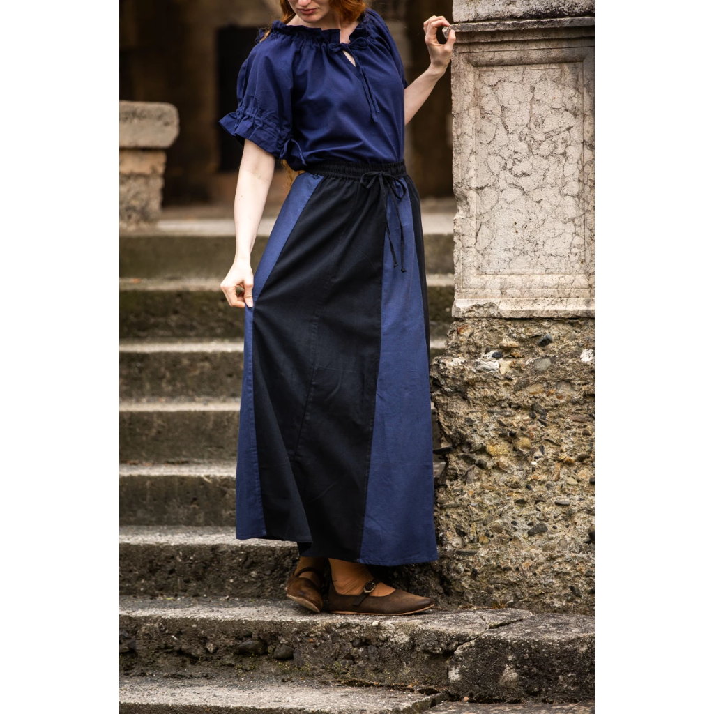 [4000sb.gr.s/] Mittelalterrock "Dana" Schwarz-Blau (S/M)